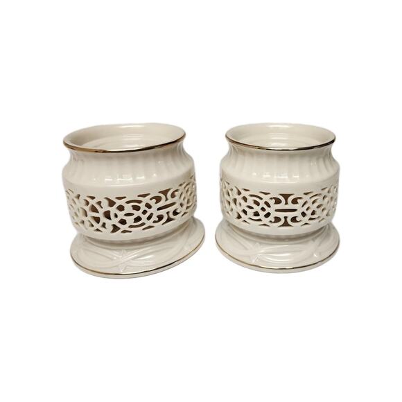 LENOX Illuminations Collection Votive Candle Holder W/ Gold Trim Without Globe - Picture 1 of 11